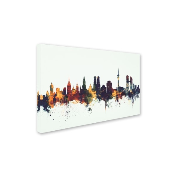 Michael Tompsett 'Munich Germany Skyline V' Canvas Art,12x19